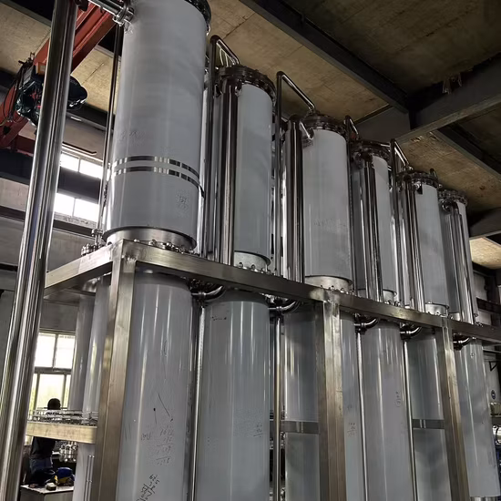 多段効果を備えた短距離四段分子蒸留機を使用し、ステンレス鋼に水を注入します。